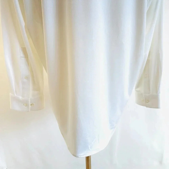 NWT APT 9 Men Long Sleeve Button Down White Slim Fit Dress Shirt Sz 17-17 1/2 XL - Picture 10 of 14